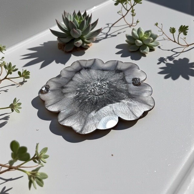 Plateau décoratif en forme de fleur - Créations Joha