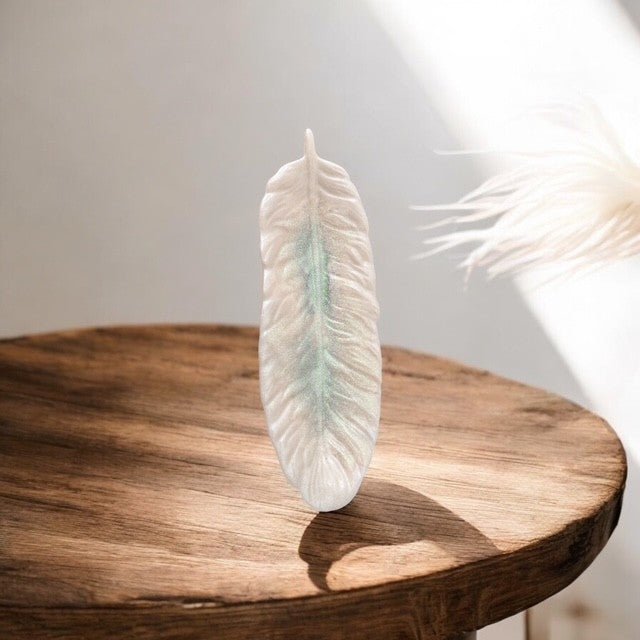 Vide - poche en forme de feuille couleur unie pailleté - Créations Joha