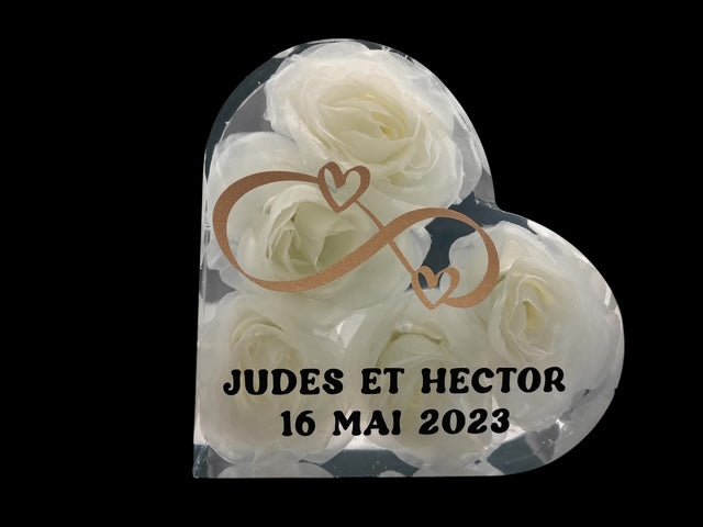 Œuvre commémorative en forme de coeur - Créations Joha