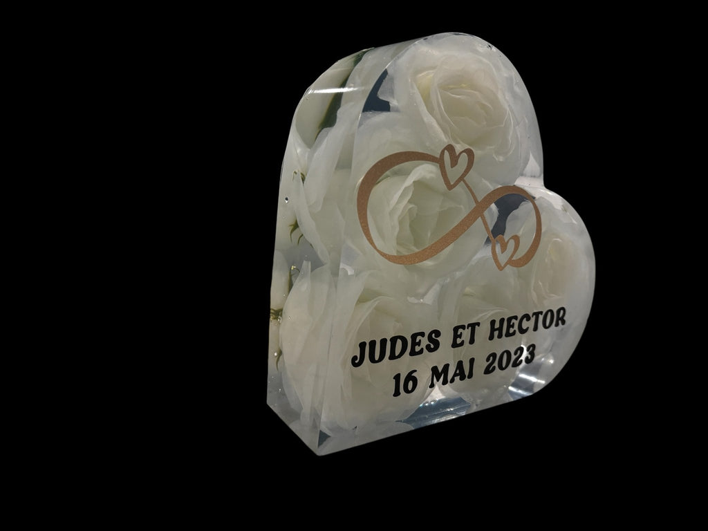 Œuvre commémorative en forme de coeur - Créations Joha