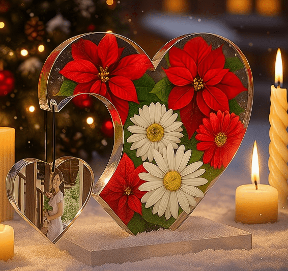 Œuvre commémorative en forme de cœur sur socle (modèle 1) - Créations Joha
