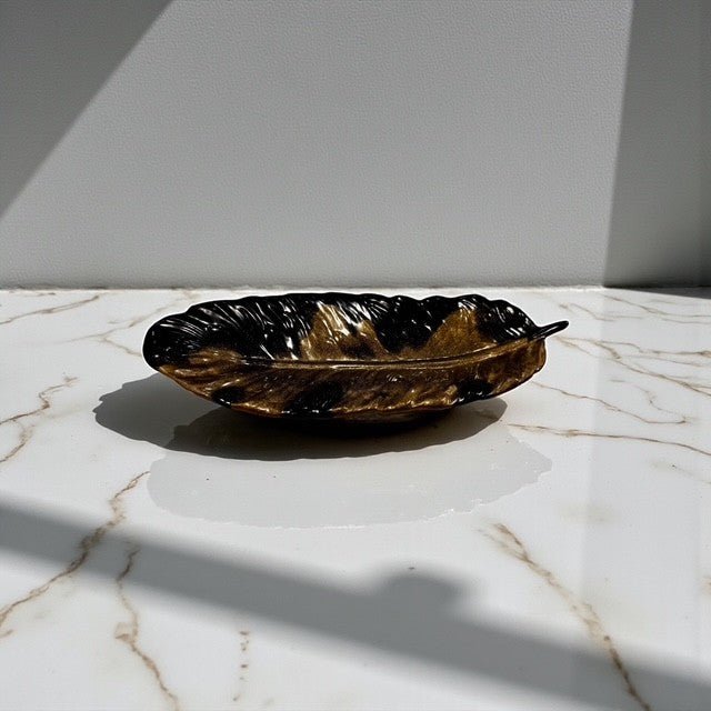 Vide - poche en forme de feuille marbré - Créations Joha