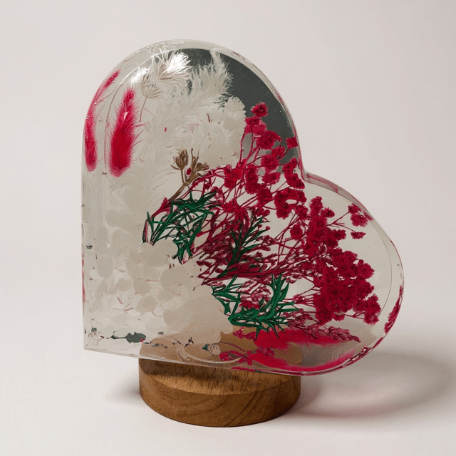 Lampe florale coeur - Créations Joha