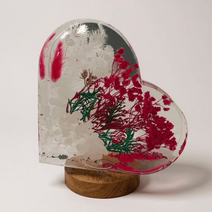 Lampe florale coeur - Créations Joha