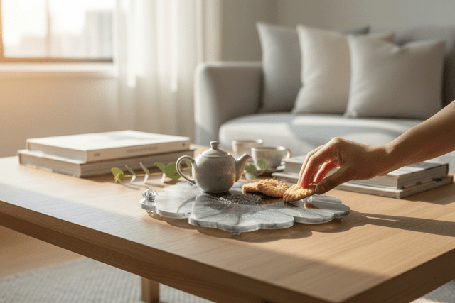 Plateau décoratif en forme de fleur - Créations Joha