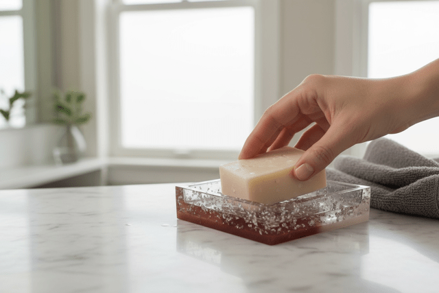 Porte - savon 2 couleurs (en construction) - Créations Joha