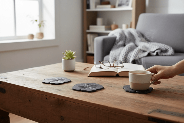 Sous - verre fleur - Créations Joha