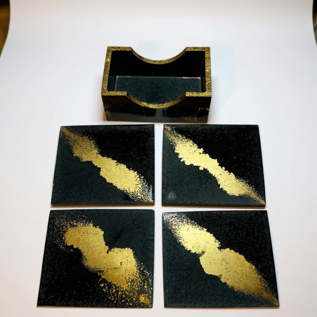 Sous - verre avec socle de rangement - Créations Joha