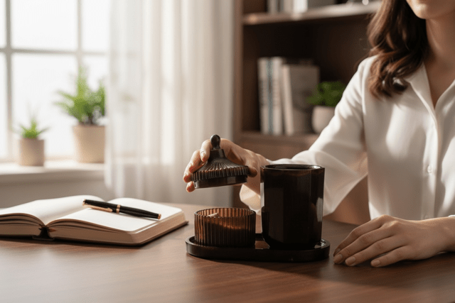 Ensemble coffret pour salle de bain ou le bureau - Créations Joha